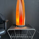 Wood slat lamp in Scandinavian style