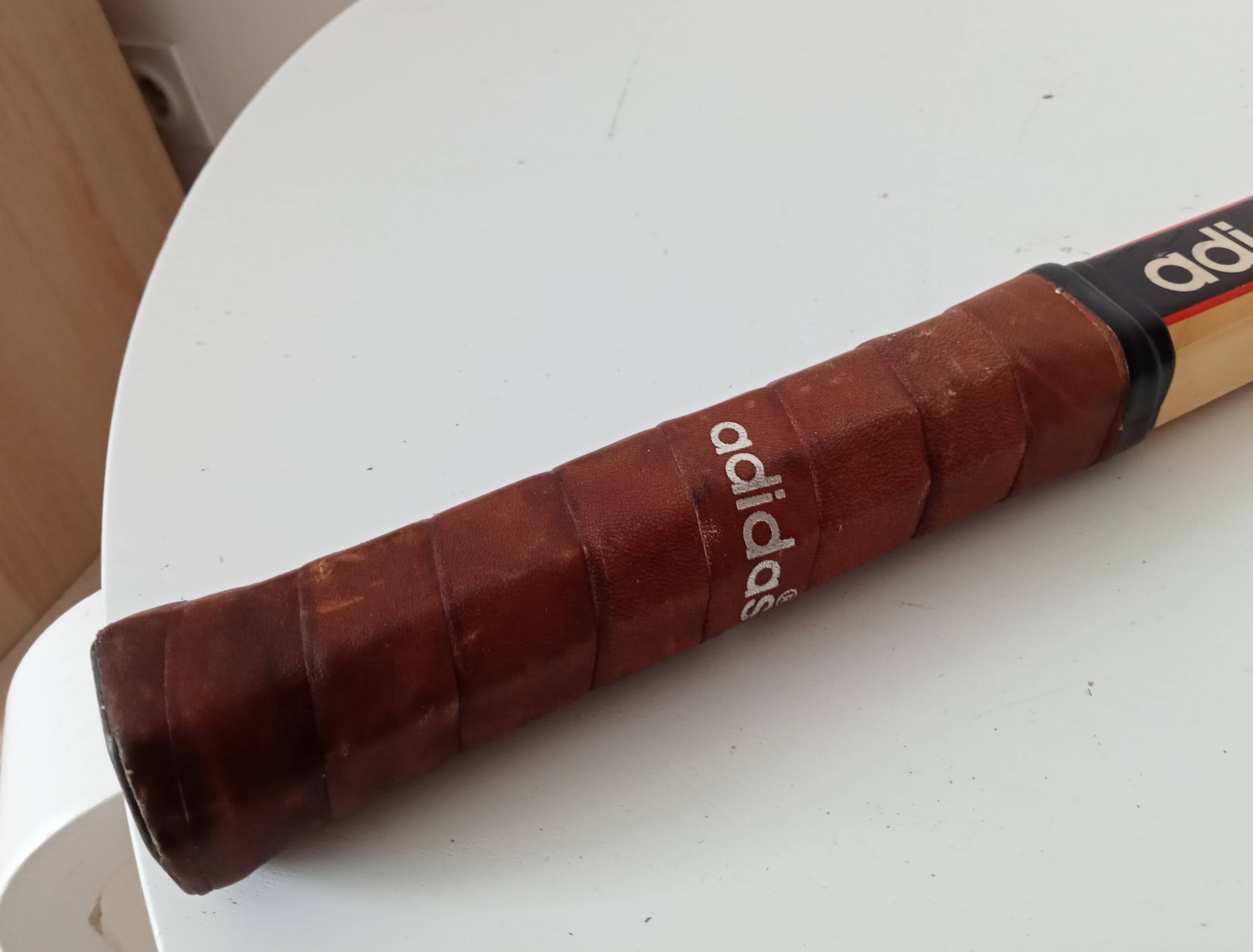 Vintage wooden tennis racket Ilie Nastase Adidas