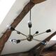 Lustre suspension Spoutnik vintage année 60 doré space age
