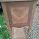 Antique Louis XVI style marquetry bedside table