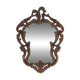 Baroque Mirror with Hand Carved Oak Ornated Frame, France 1950s