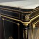 Napoleon III style commode, decorated with brass marquetry and gilded bronze mounts.