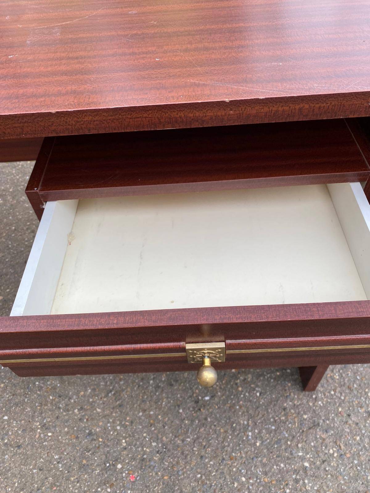 Vintage Scandinavian desk Gauthier boat 1980 in wood