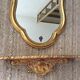 Gilded wooden mirror assembly and its wall console