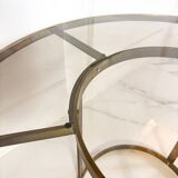 Table en laiton style Gabriella Crespi, Italie circa 1970