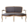 Antique 3-seater sofa in Louis XV style with grey fabric.