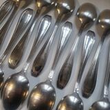 12 manufrance white metal table spoons
