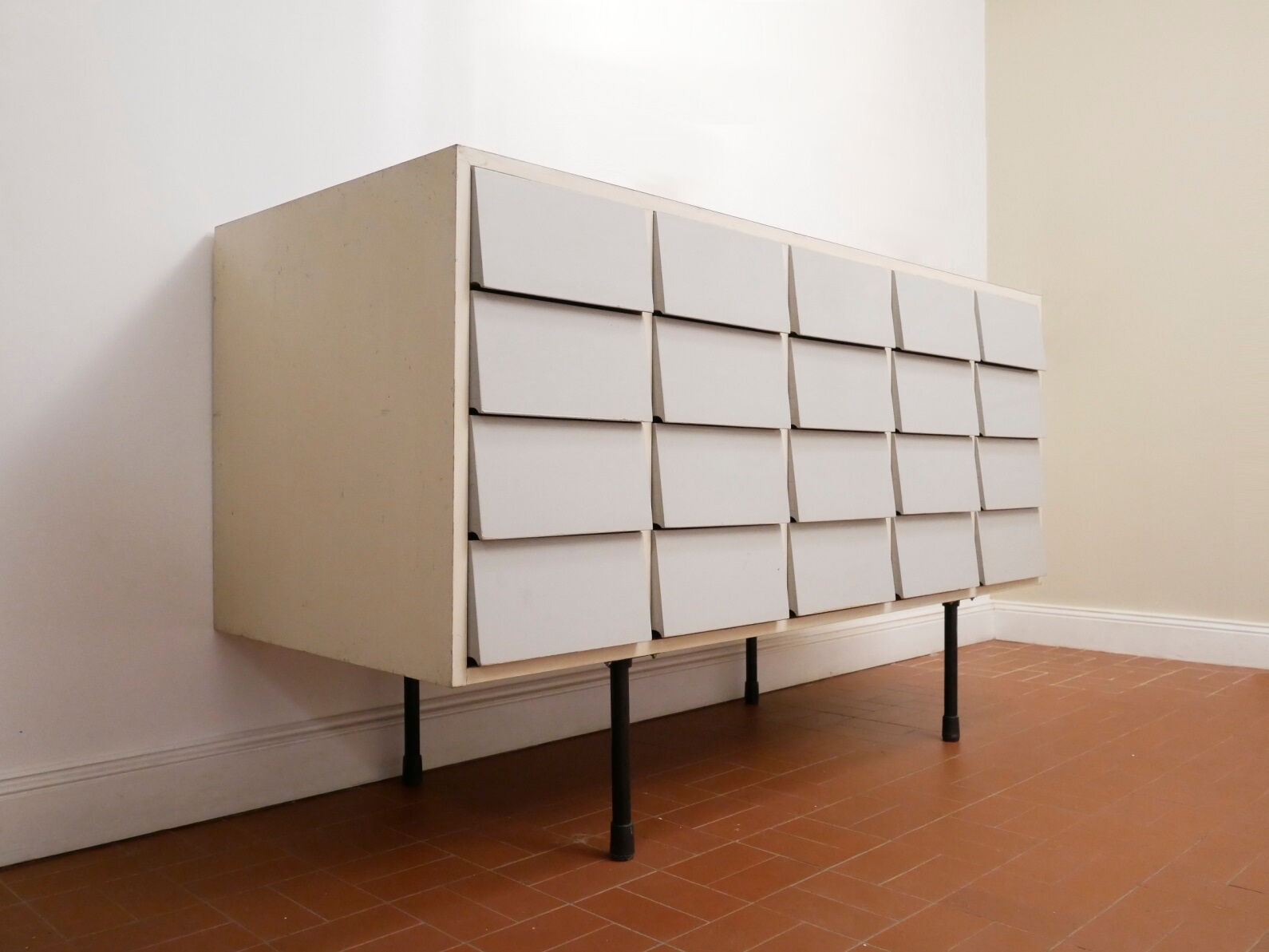Furniture metier island lacquered 20x drawers, 1950s