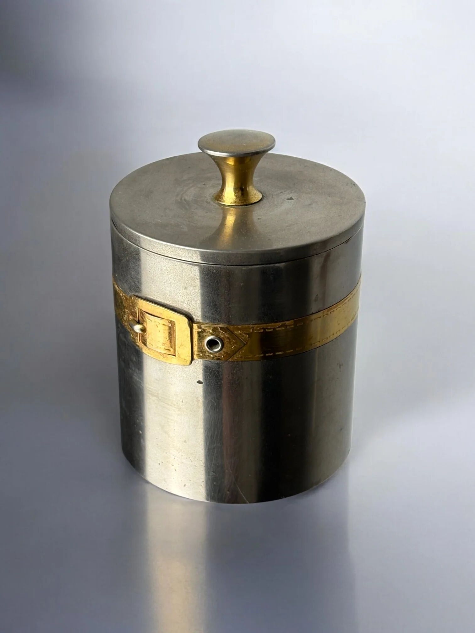 Maria Pergay's style belt buckle box, France, 1970s