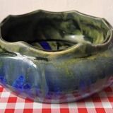 Gilbert metenier signed ceramic bowl // french art deco