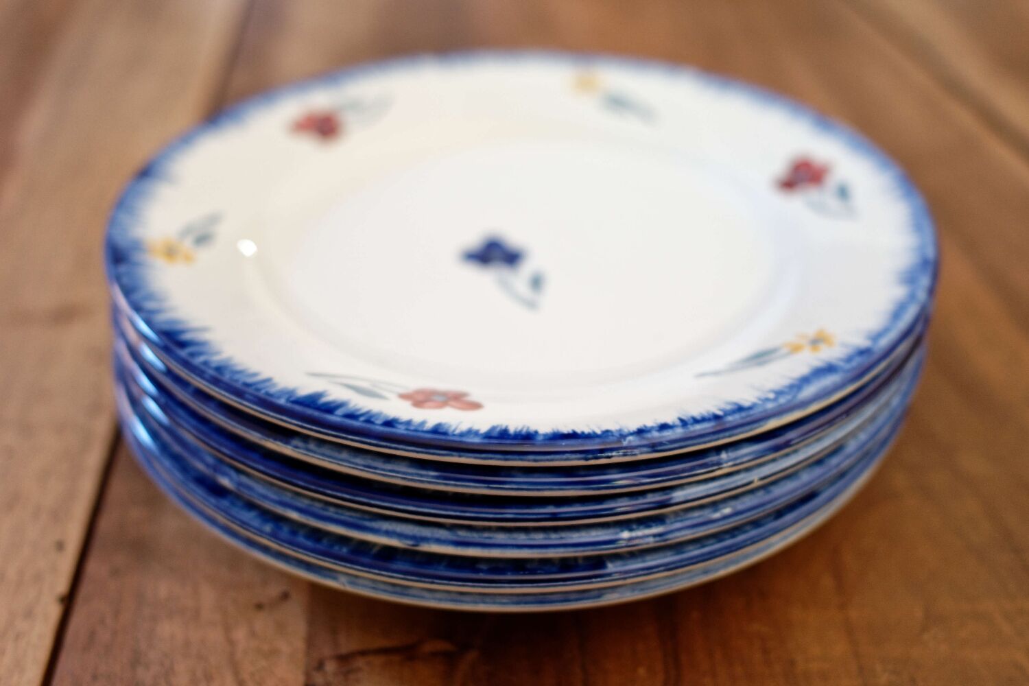 Lot 6 dessert plates Sarreguemines Digoin Mary Lou