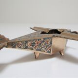 Vintage brass plane ashtray 70