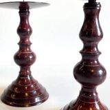 BOUGEOIRS Vintage Patinated Metal Candle Holders