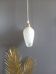 Portable hanging lamp 1970/80 white granite glass