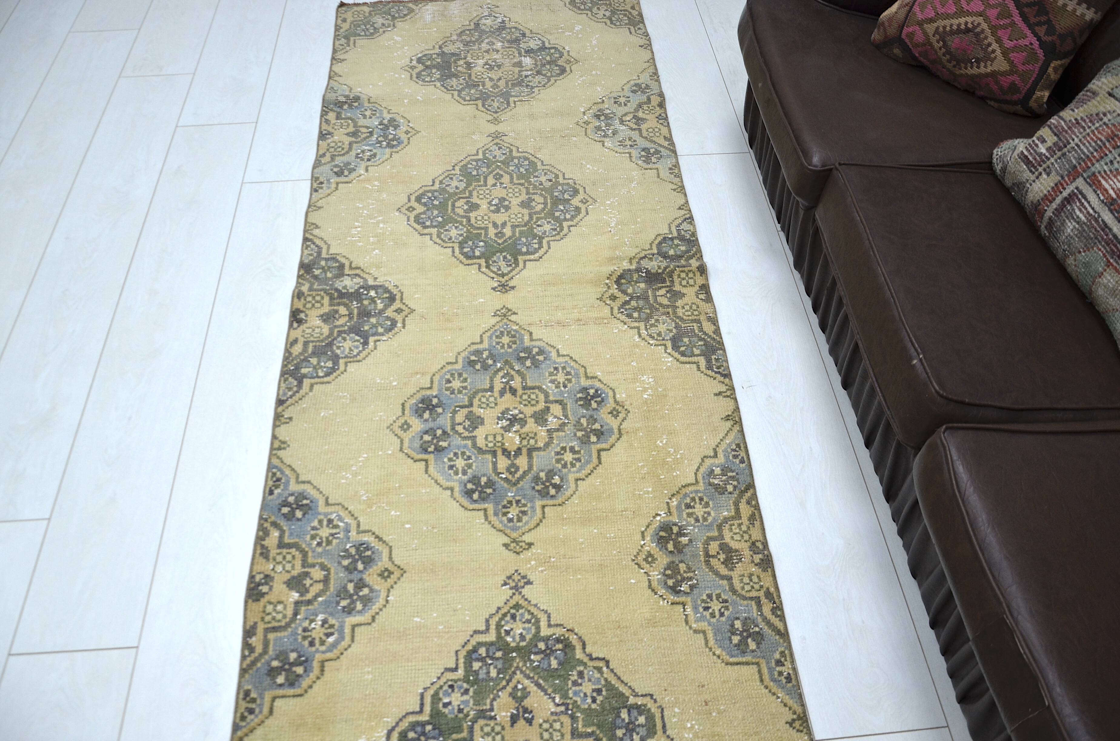 Orange & Brown Oushak Runner sku 2254