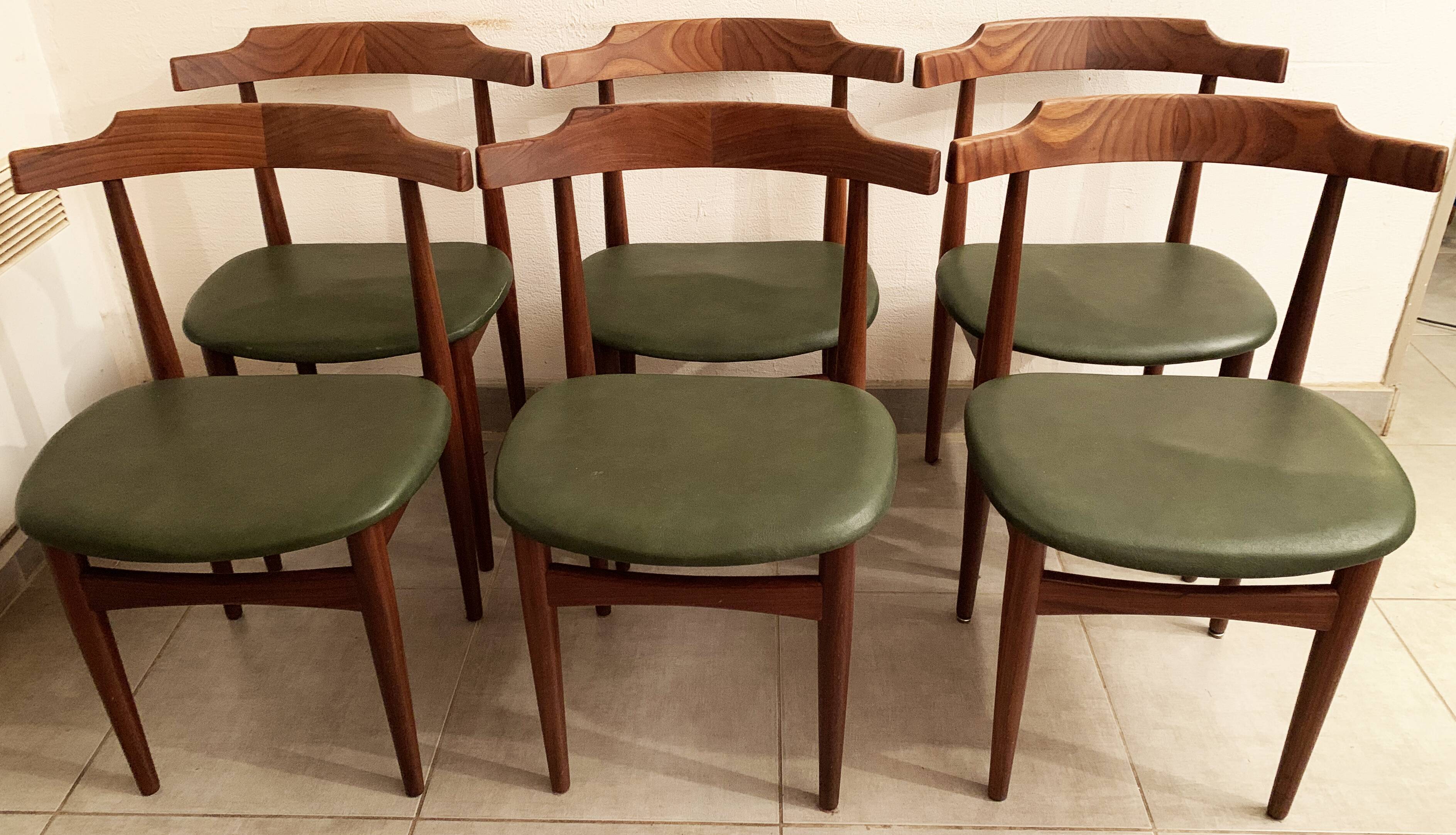 Ensemble de 6 chaises danoises de Hans Olsen pour le fabricant Frem Røjle