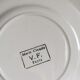 Four french earthenware dessert plates service "Marie-Claude" 50s.
