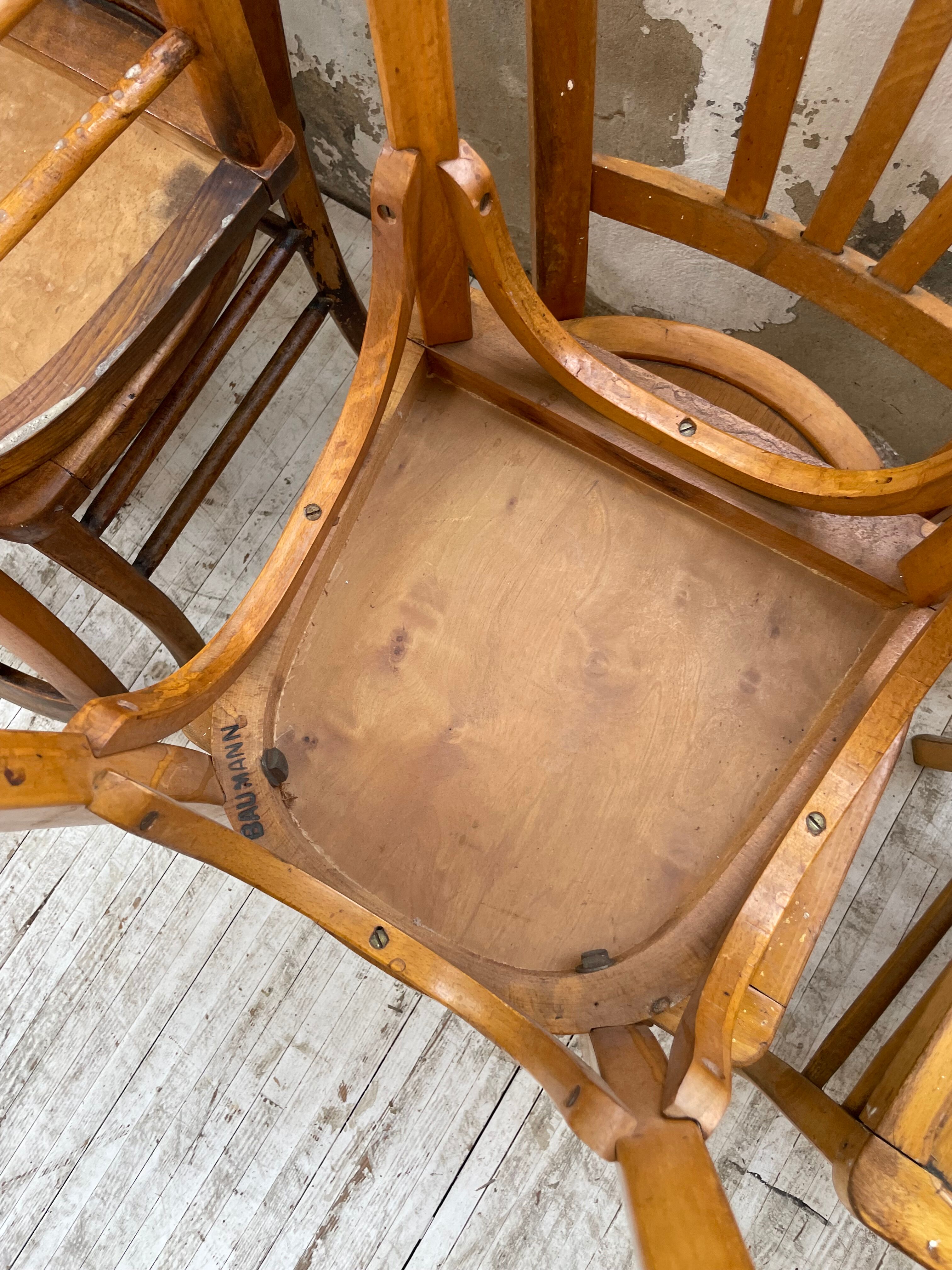 Set 11 Baumann bistro chairs