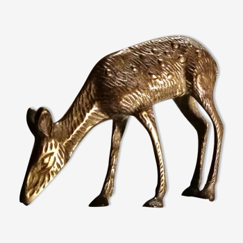 Biche en laiton années 60