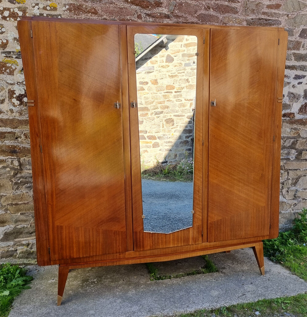 Vintage wardrobe dressing room, compass feet, 50s
