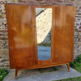 Vintage wardrobe dressing room, compass feet, 50s