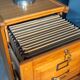 Three-drawer filing cabinet, professional-grade cabinet.
