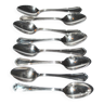 Ercuis set of 8 dessert teaspoons victoria silver metal spatours thread 14cm