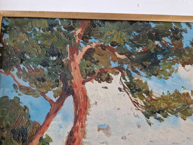 Elie Déchelle (1874-1937) - Oil on canvas - Landscape in Corsica - Signed