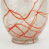 loetz klostermühle art deco glass VASE 1930s orange white and clear glass