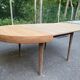 Authentic Scandinavian round table BAUMANN stripped in raw teak 1960