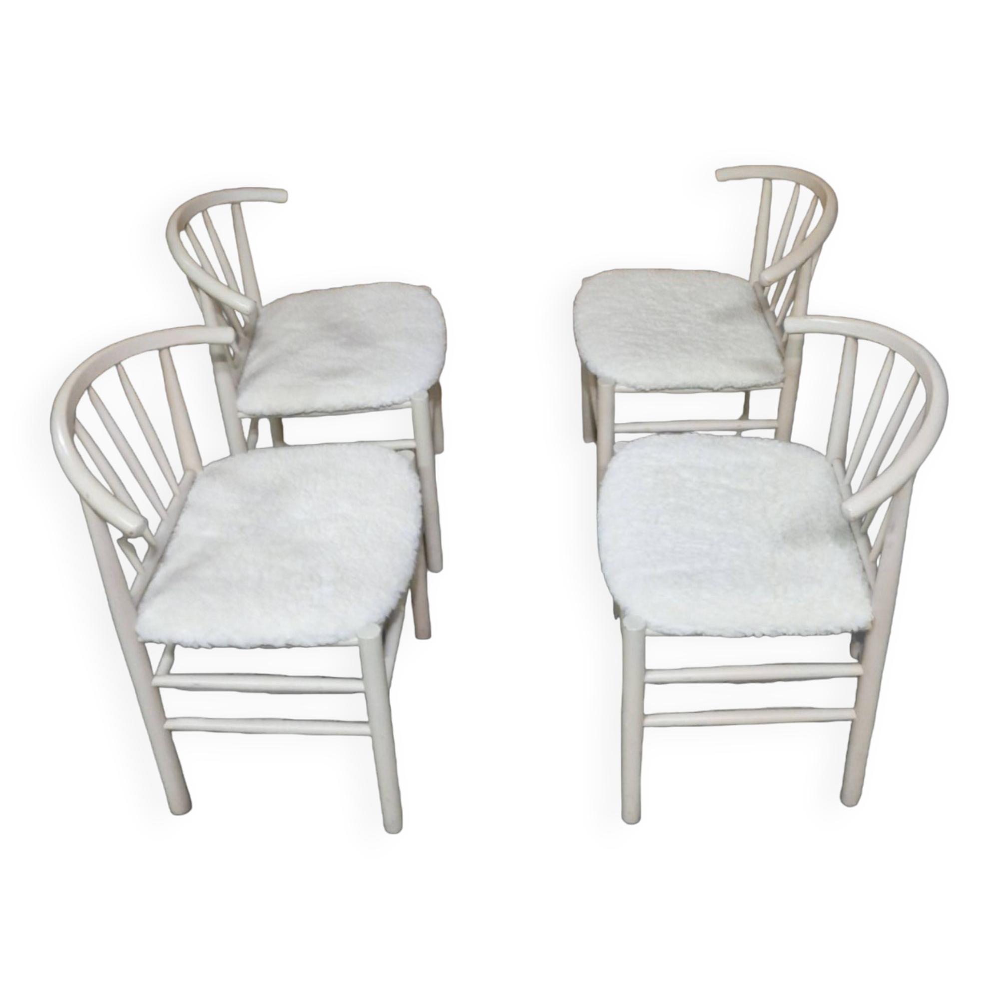 Set of 4 J-151 dining chairs by Erik Ole Jørgensen for Kvist, Denmark 1960s