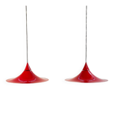 Pair of pendant lamps attributable to the “Semi” model by Claus Bonderup