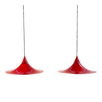 Pair of pendant lamps attributable to the “Semi” model by Claus Bonderup
