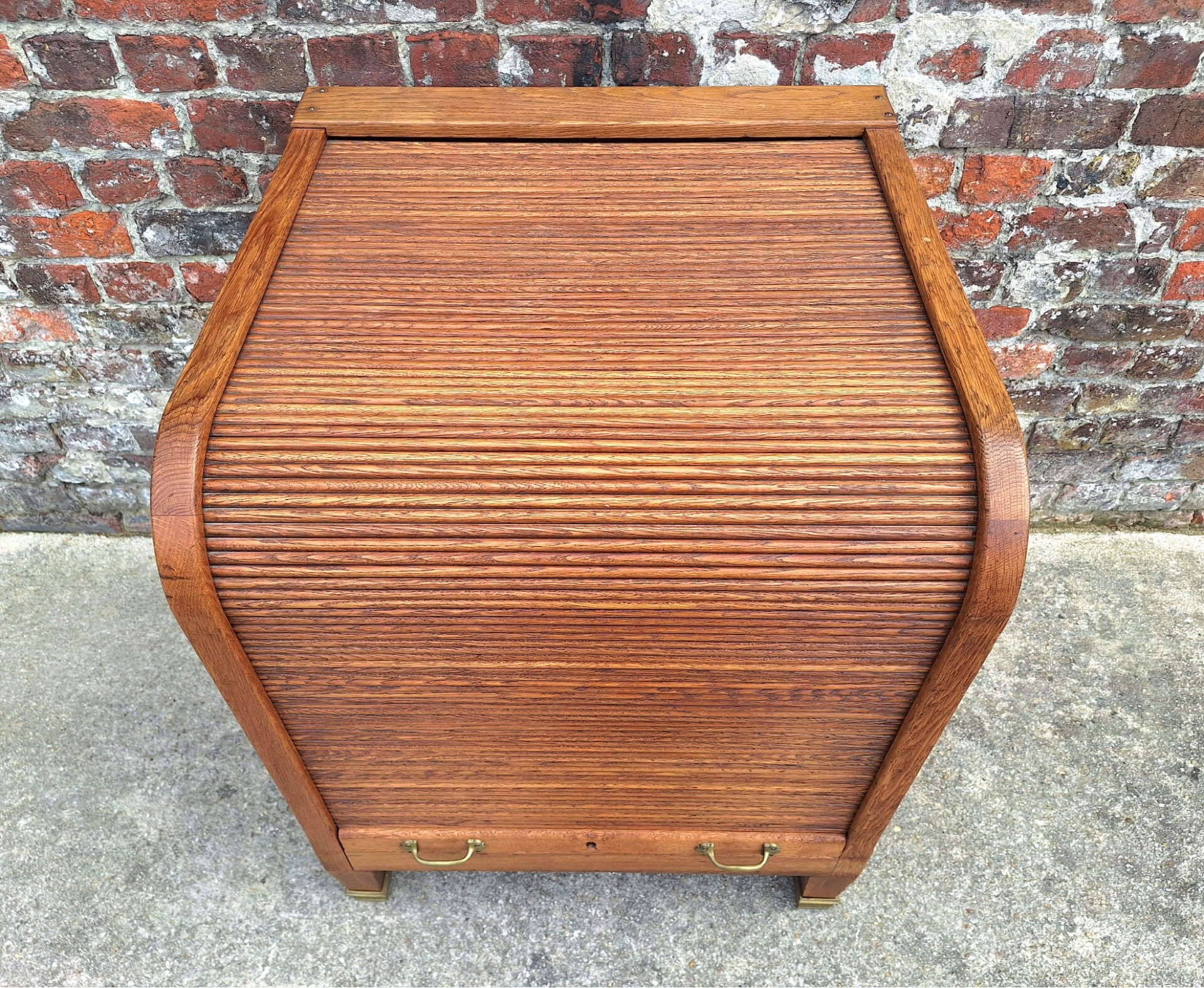 Large Art Deco curtain cabinet, antique secretary.