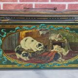 Chromolithographed box pattern cats