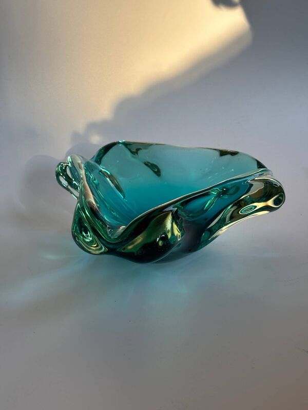 Cendrier/vide-poche en verre de Murano