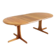 Vintage Danish round extendable dining table solid teak 1960s