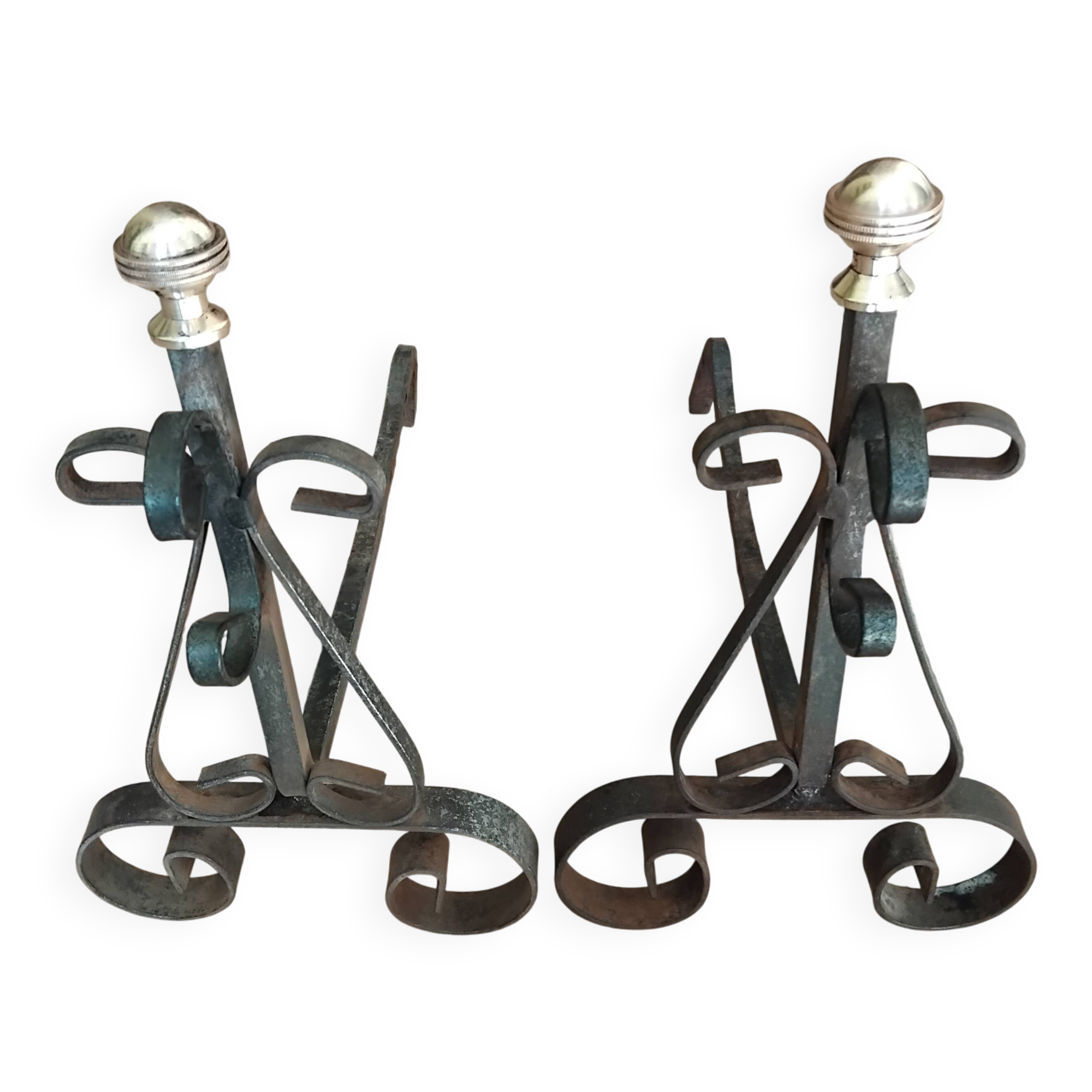 Pair of andirons
