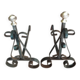 Pair of andirons
