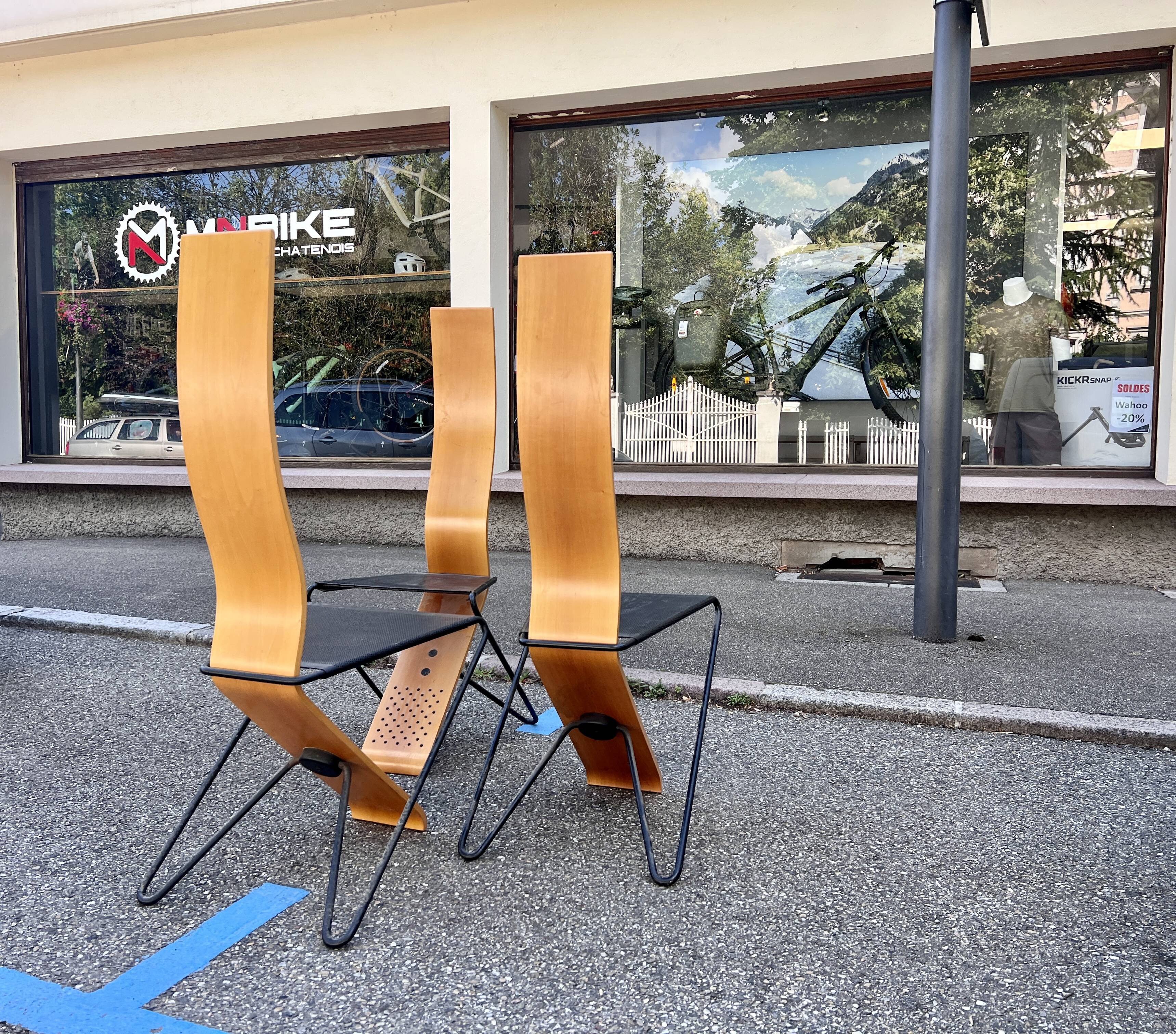 Series of 4 Chairs by Pietro Arosio for Airon 1980