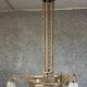 Large Art Deco chandelier, made of finely wrought wrought iron.