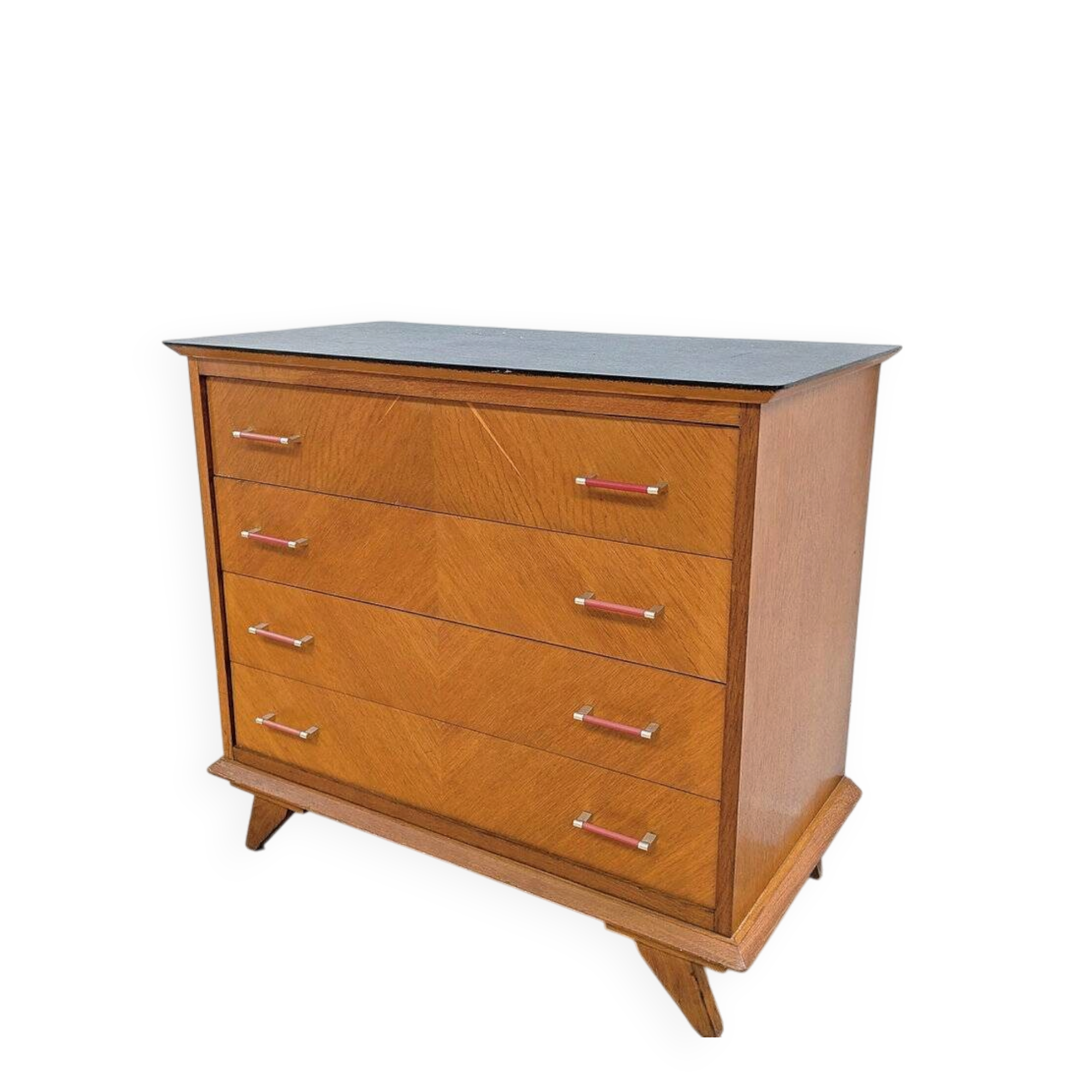 Commode poignées bakélite rouge