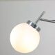 Lustre Mid-Century en Chrome et Opaline, Italie