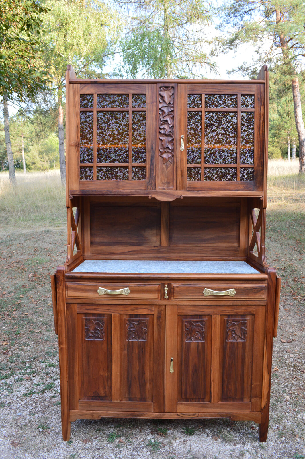 Art nouveau buffet by la ruche en merisier sculpté, 1911