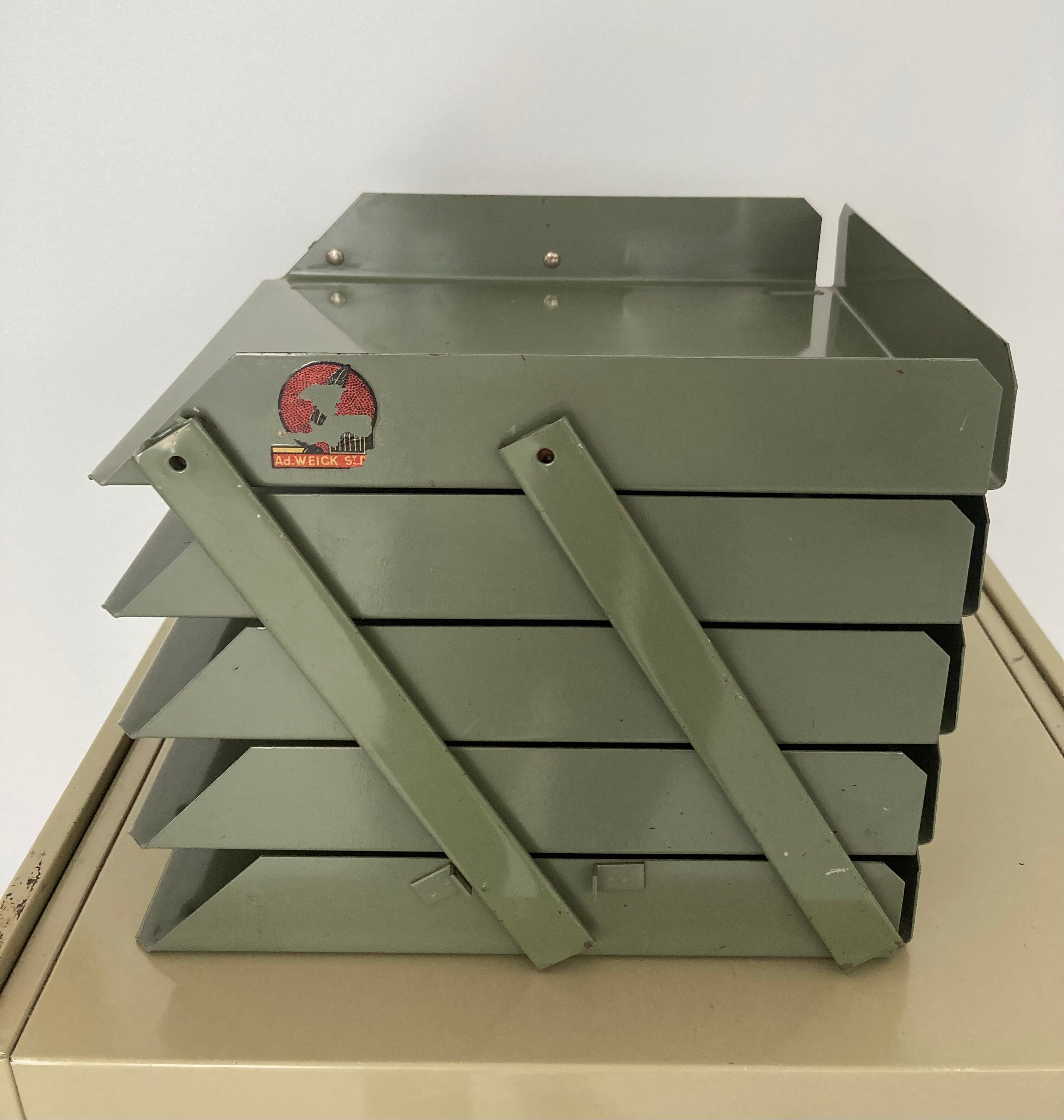 Trieur de bureau en métal années 50