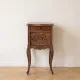 Antique Louis XV style bedside table in wood and marble.