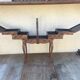 Former worker, 3 tiered wooden sewing box and feet in Louis XV vintage style