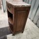 Old bedside table in wood and marble