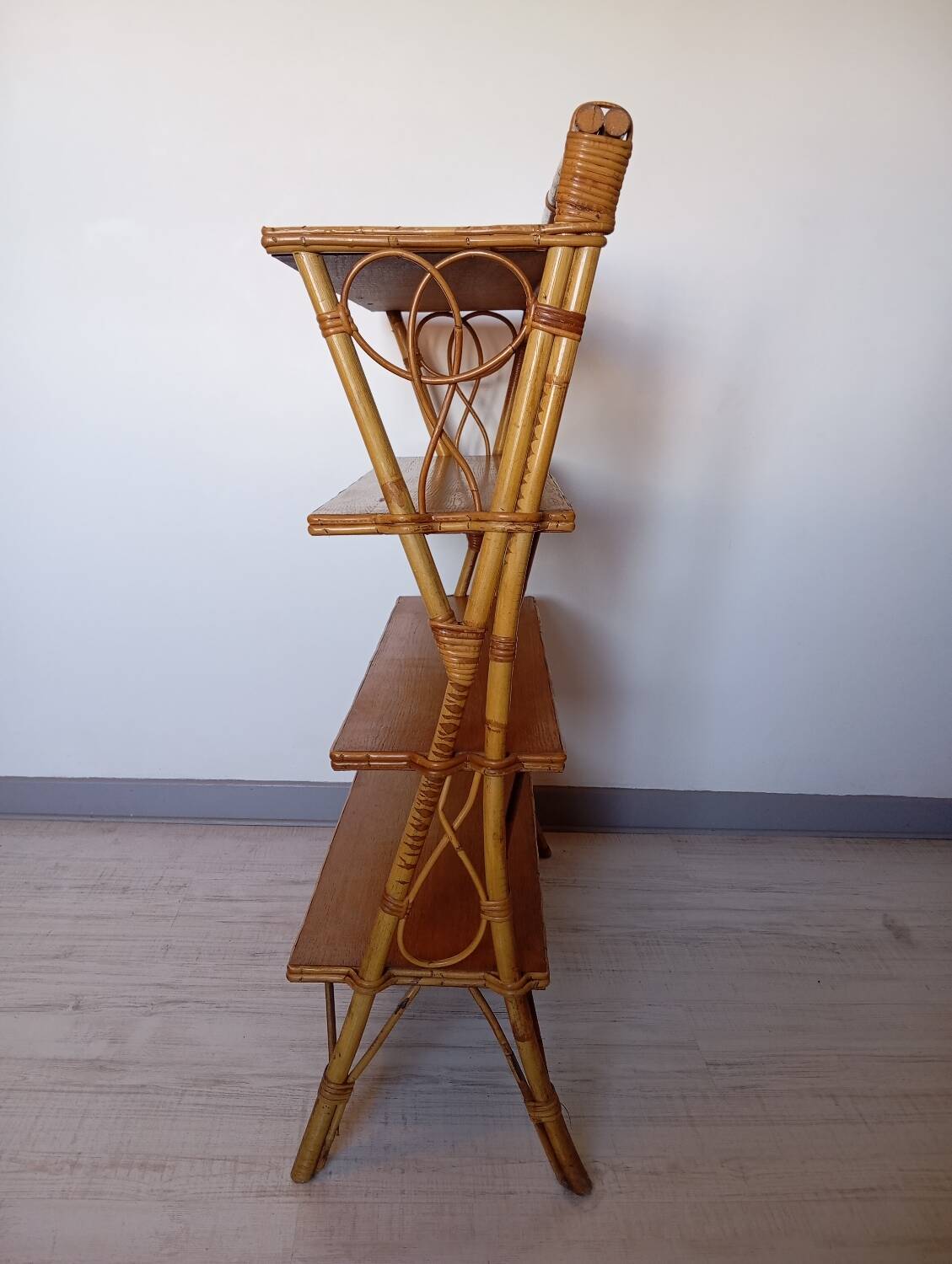 Rattan shelf