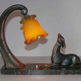 Art deco lamp gazelle decoration Manufacture 30's years